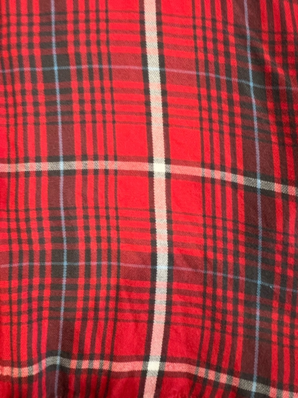 Levi’s Red Plaid Viscose High Low Blouse Size Large Lightweight Button Front - Picture 9 of 10